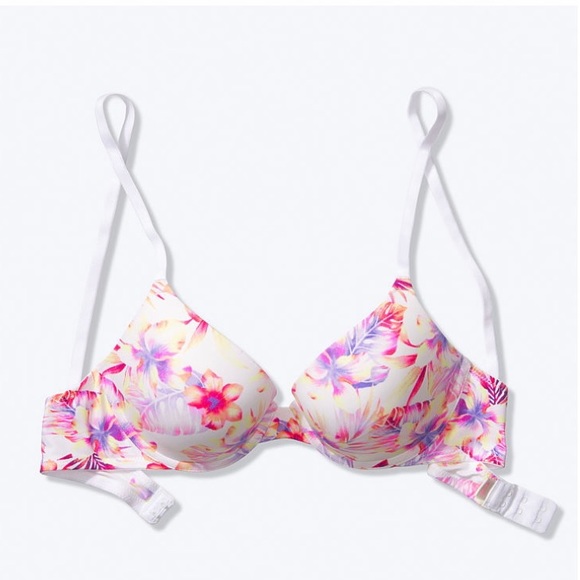 PINK Victoria's Secret Other - Pink triumph white floral fun bra in 32D
